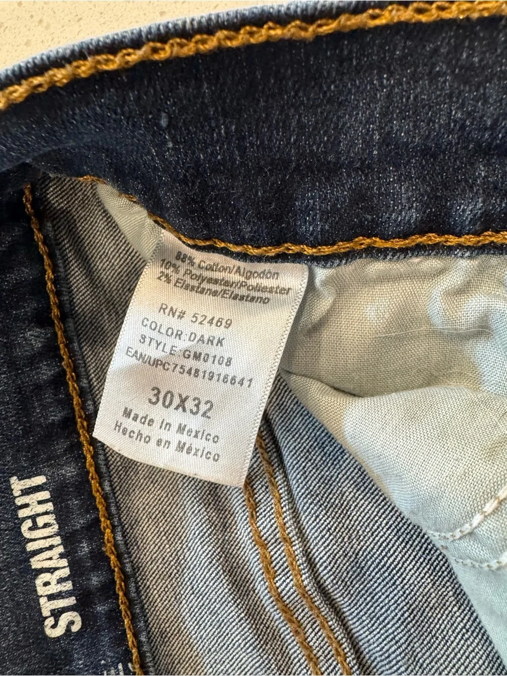 George Dark Wash Straight Leg Jeans Men’s 30x32 / Women’s 8-10